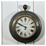 A. MARTENS & Cie. FRENCH PARCEL GILT TOLE WALL CLOCK | Whimsical, in the form of a pocket watch, wit