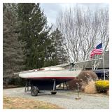 22ft PEARSON ENSIGN SAILBOAT WITH TRAILER | A great winter project - be ready for the water in sprin