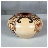 Nona Naha (1958-2021), Hopi Pottery Vase | Southwestern pottery vase of small round size, signed on 