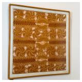 Large Indonesian Batik Textile | A finely patterned batik textile featuring traditional swirling fol