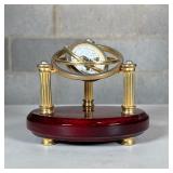 Chass Armillary Gyroscopic Desk Clock | intage armillary-style clock having a rotating globe-form cl