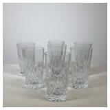 (7pc) Galway Irish Crystal Highballs | Irish crystal highball glasses marked "Galway" on the bottom 