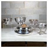 (5pc) Miscellaneous Silver Plate Serving Pieces | Including a covered serving dish by Kent Silversmi