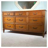 National Mt. Airy Long Chest of Drawers | Long dresser having six dovetailed drawers with metal pull