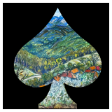 BENJAMIN (UNKNOWN, 20TH/21ST CENTURY) OIL ON CANVAS | Figurative expressionism portrait with a cubis