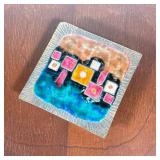 MID-CENTURY MODERN ENAMELED COPPER TRINKET BOX