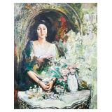 CONTEMPORARY (21ST CENTURY) OIL ON CANVAS PORTRAIT OF A WOMAN, SIGNED 2002