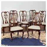 (7pc) ROCOCO-STYLE MAHOGANY DINING CHAIRS