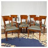 (8pc) BIEDERMEIER-STYLE MAHOGANY DINING CHAIRS