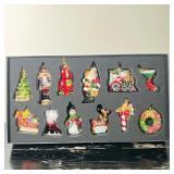 SET CHRISTMAS ORNAMENTS IN FOAM-LINED BOX