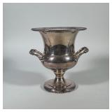 F.B. ROGERS SILVER CO. SILVER PLATED ICE BUCKET | A silver-plated ice bucket featuring a gadrooned r