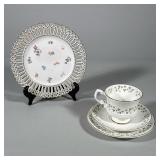 (4pc) ROYAL TARA IRISH SHAMROCK AND SCHUMANN ARZBERG GERMAN RETICULATED PORCELAIN | A four-piece gro