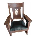 Antique Mission Oak Armchair