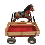 Radio Flyer Rocking Horse And Metal Red Wagon