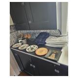 Plates, Towels, Glass Cookie Jars