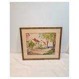 Suburban Neighbors Watercolor Unsigned Suburban Neighbors Watercolor Unsigned