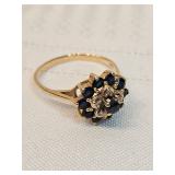 14k Gold With Diamonds And Sapphires Ring 14k Gold With Diamonds And Sapphires Ring