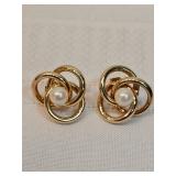 14k Gold Earrings With Pearls 14k Gold Earrings With Pearls