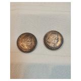 Pair Of Columbus Half Dollars  Pair Of Columbus Half Dollars
