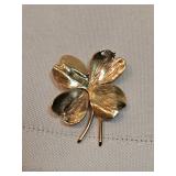 14k Gold Clover Brooch 14k Gold Clover Brooch