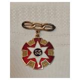 55 Years If Service Odd Fellows Medal 1874 55 Years If Service Odd Fellows Medal 1874