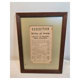 1868 Framed Art Show Advertisement  1868 Framed Art Show Advertisement