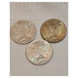 3 Peace Dollars Lot 3 Peace Dollars Lot