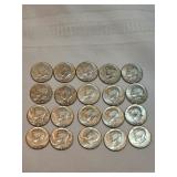 20 Silver Clad Kennedy Half Dollars 20 Silver Clad Kennedy Half Dollars