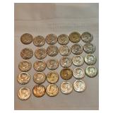 Kennedy Silver Clad Half Dollars Lot Of 29 Kennedy Silver Clad Half Dollars Lot Of 29
