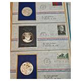 Postal First Issue Stamps And Sterling Coins Lot Postal First Issue Stamps And Sterling Coins Lot