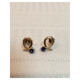 14k Gold With Sapphire Earrings 14k Gold With Sapphire Earrings