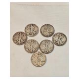 Half Dollars Lot Of 7 Half Dollars Lot Of 7
