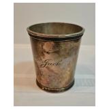 Heavy Sterling Silver Cup Engraved Jack Heavy Sterling Silver Cup Engraved Jack