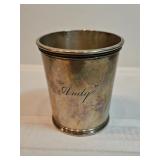 Heavy Sterling Silver Cup Engraved Andy Heavy Sterling Silver Cup Engraved Andy