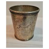 Heavy Sterling Silver Cup Engraved Janet Heavy Sterling Silver Cup Engraved Janet