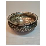 Beautiful Floral Pattern Sterling Silver Bowl Beautiful Floral Pattern Sterling Silver Bowl