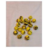 Bumblebee Glass Marbles Lot