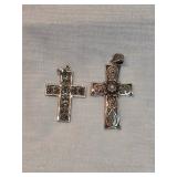 Pair Of Sterling Crosses