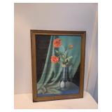Floral Pastel Signed Helen Mclintock