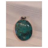 Sterling And Turquoise Pendant