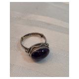 Sterling Silver And Amethyst Ring