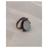 Sterling Silver And Moonstone Ring