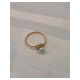 18k Gold With Pearl Child