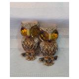 Sterling Silver Owls Brooch