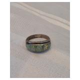 Sterling Silver And Opals Ring