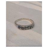 Sterling Silver Army Ring