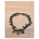 Native American Made Turquoise And Charms Bracelet 