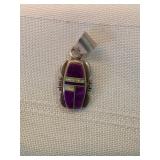 Handmade Native American Sterling Silver Pendant 
