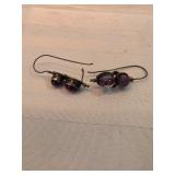 Sterling Silver And Amethyst Earrings