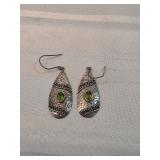 Sterling And Peridot Earrings